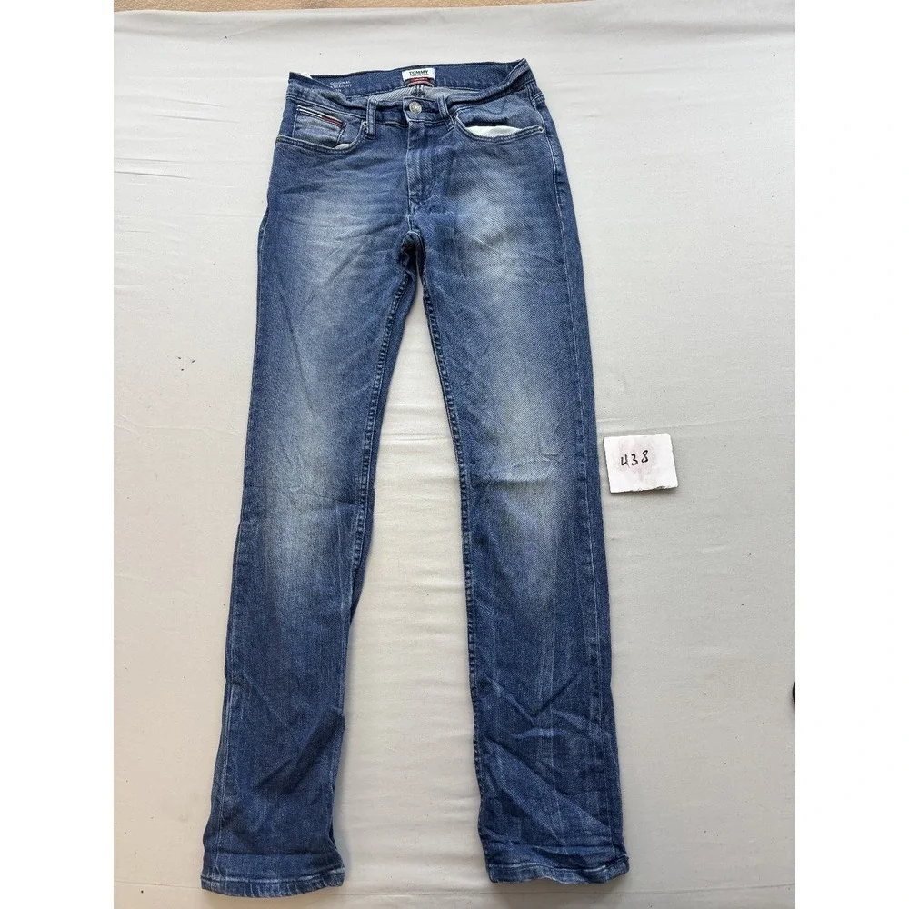 Tommy Jeans Mens Original Straight Ryan Denim Jeans 28x34 Medium Wash Blue